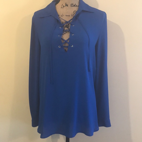Karen Kane Tops - Blue tunic
